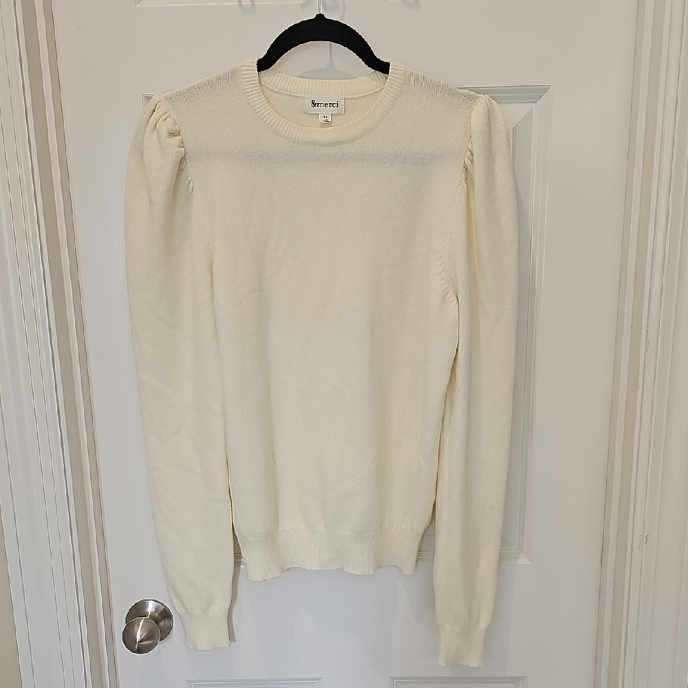 Women's Cream Sweater - Crew Neck